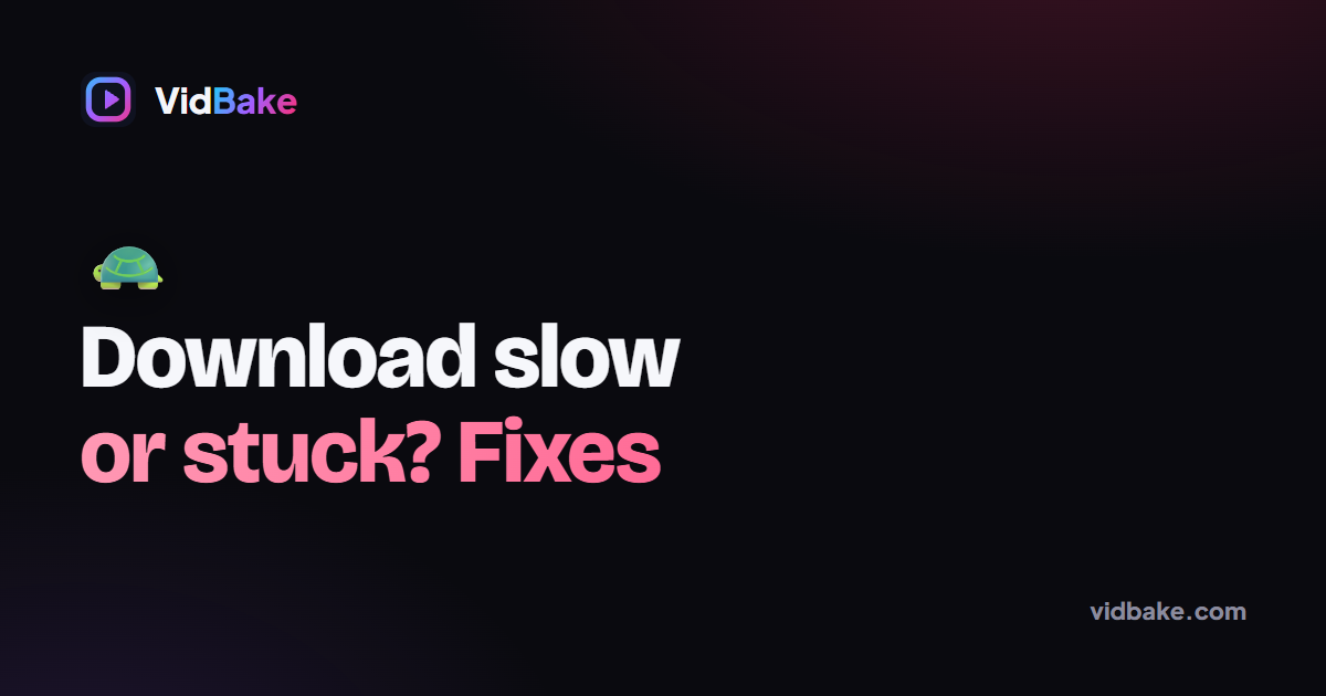 Why is my video download slow or stuck, and what can I do?